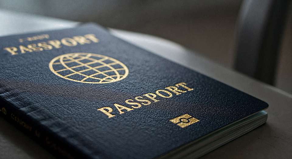 Passaporte sem nacionalidade definida.